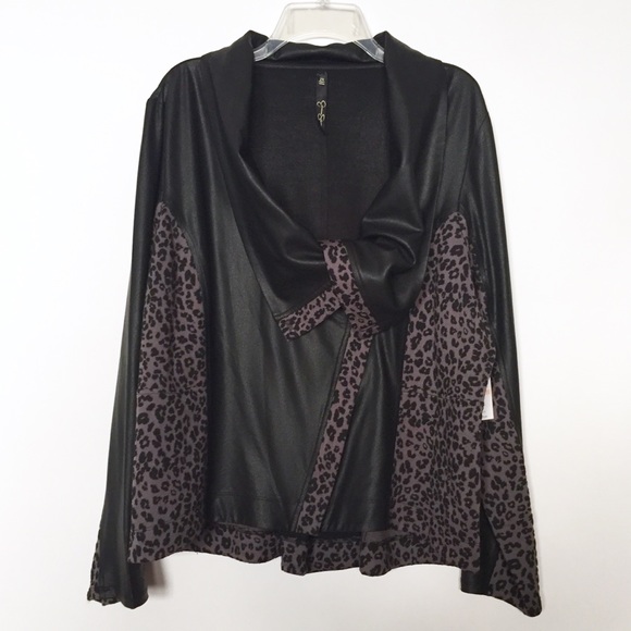 Jessica Simpson Jackets & Blazers - Jessica Simpson Altmar Leopard Print Moto Jacket